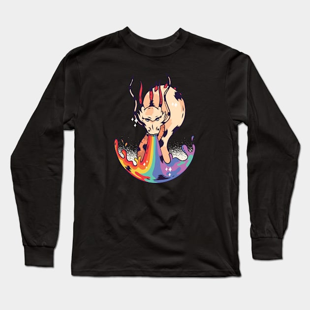 Rainbow Dragon Long Sleeve T-Shirt by EarlAdrian